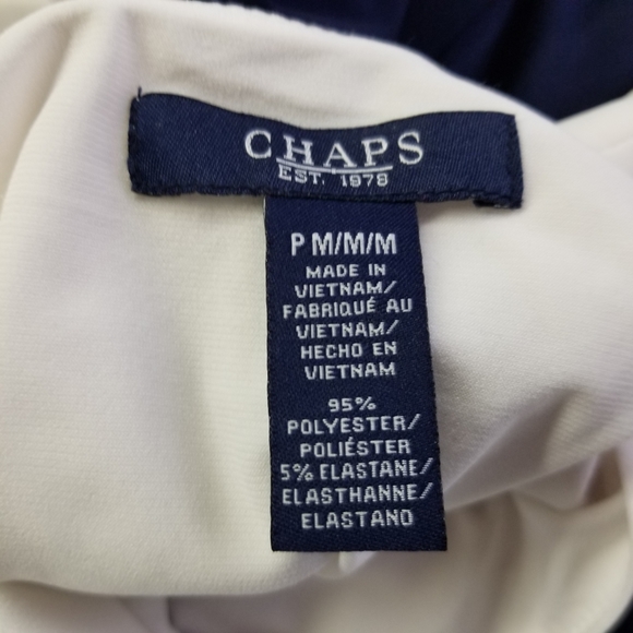 Chaps dress  blue and white  sz PM - Picture 3 of 8